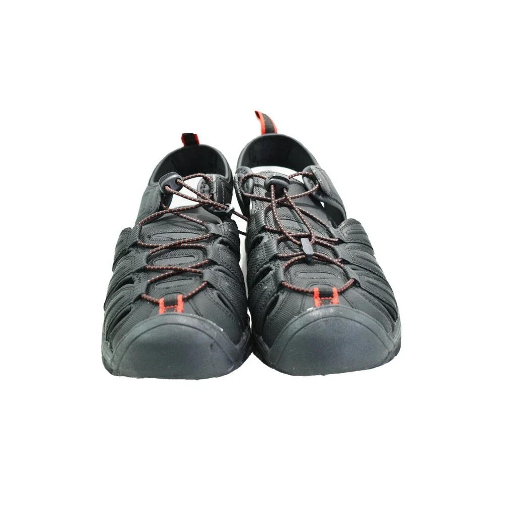 London Fog Dover Mens Black Red Fisherman Sport Sandals Size 11‎ M New